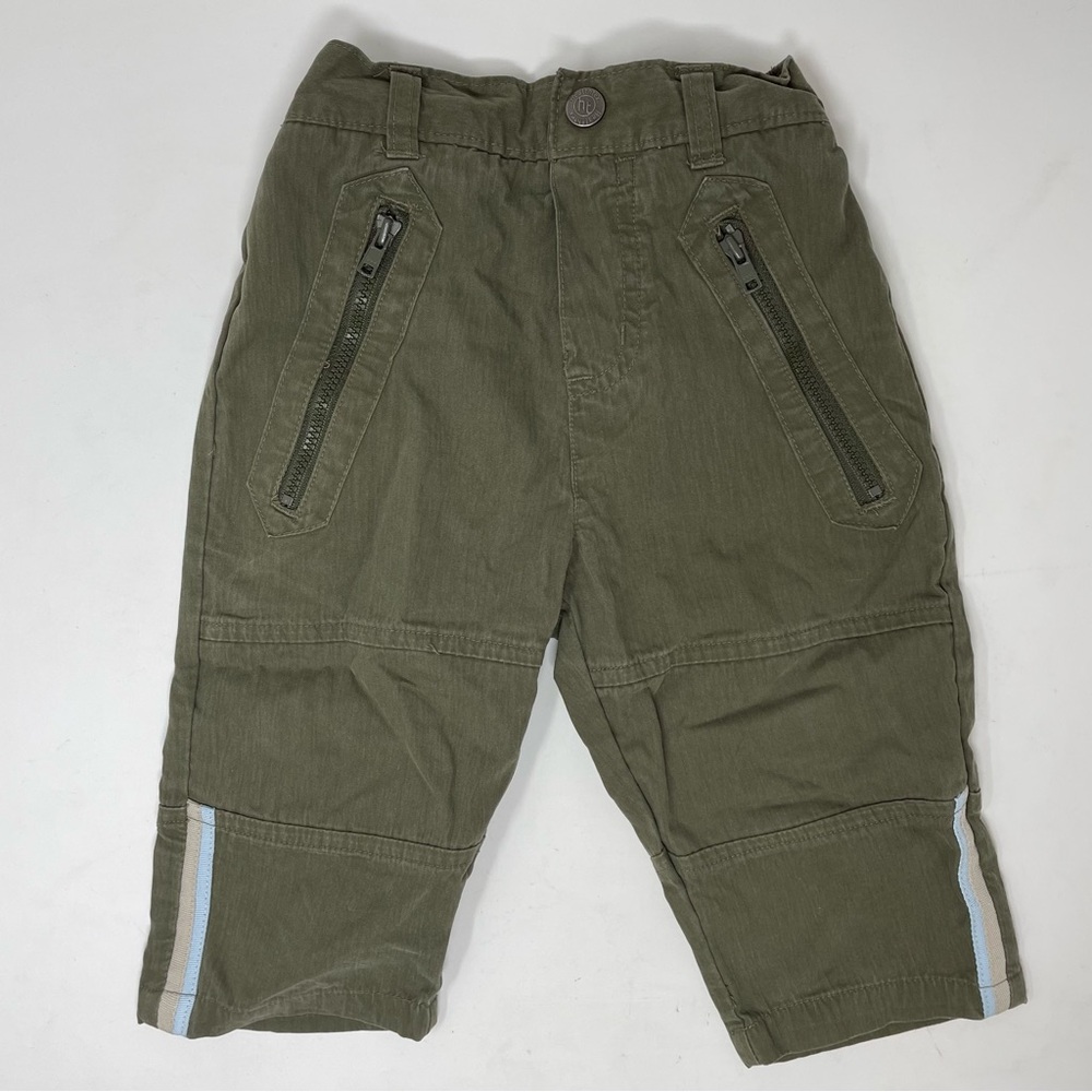 Healthtex Olive Green Zipper Pocket Elastic Gorpcore Pants Size 12m